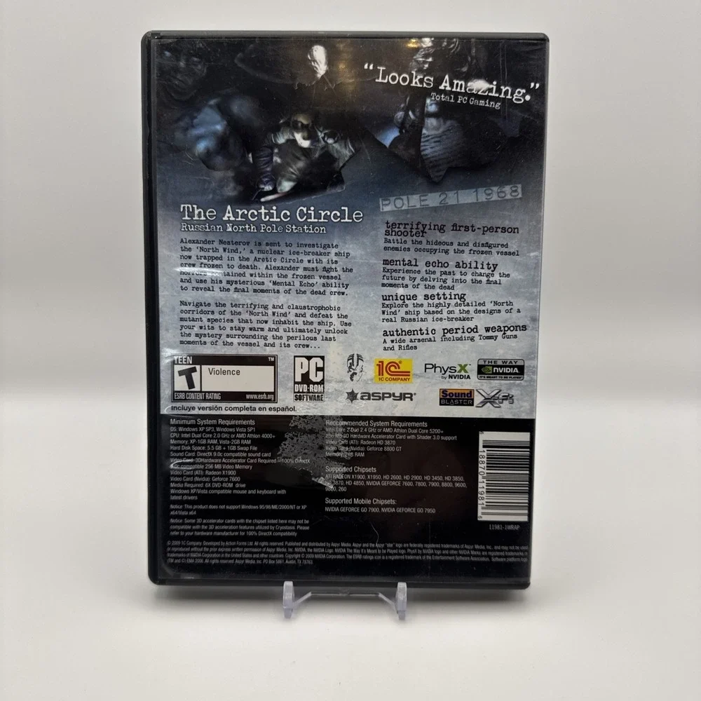 Cryostasis PC DVD ROM Software Video Game 1C Company Aspy r With Manual